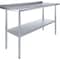 Amgood 24 in. x 60 in. Stainless Steel Work Table with 1.5 in. Backsplash WT-2460-BS-Z - alternate 1